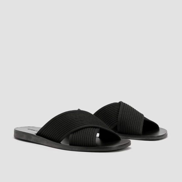 🖤 Everlane Day Crossover Sandals – Black ReKnit (Size 8.5) - Picture 5 of 10